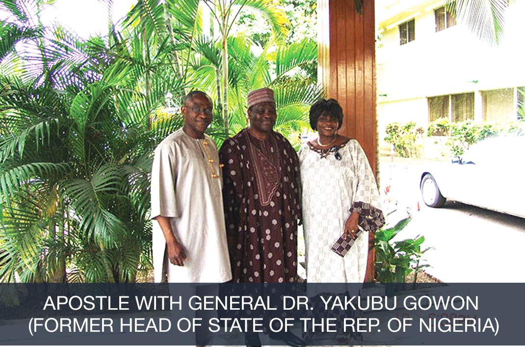 Apostle with Dr Yakubu Gowon